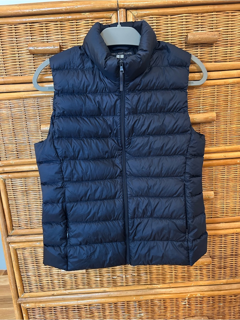 Uniqlo ultra light down vest in navy